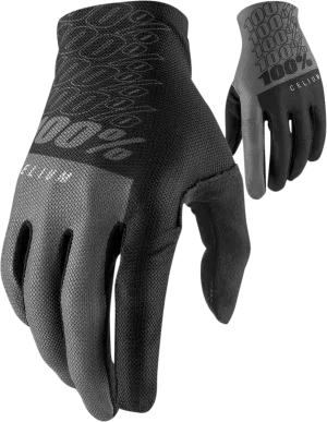 100% Celium Gloves - Black/Gray - Small 10007-00000