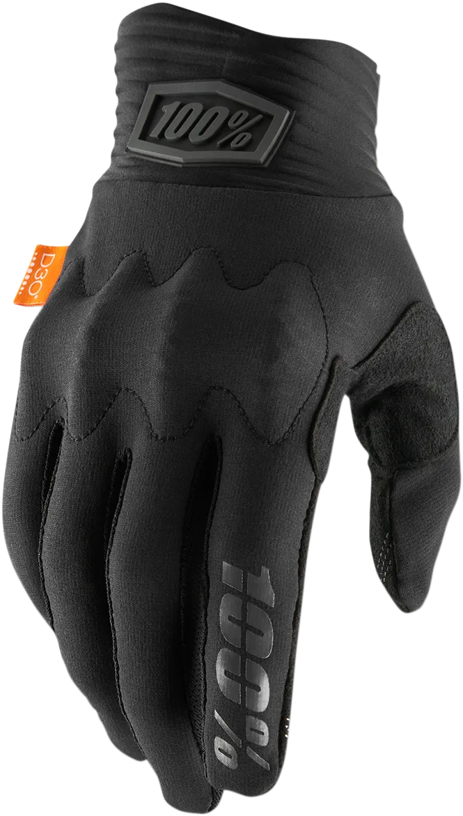 100% Cognito Gloves - Black Charcoal - Small 10014-00005