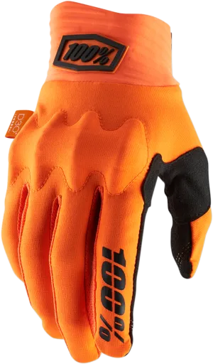 100% Cognito Gloves - Fluo Orange/Black - Large 10014-00012