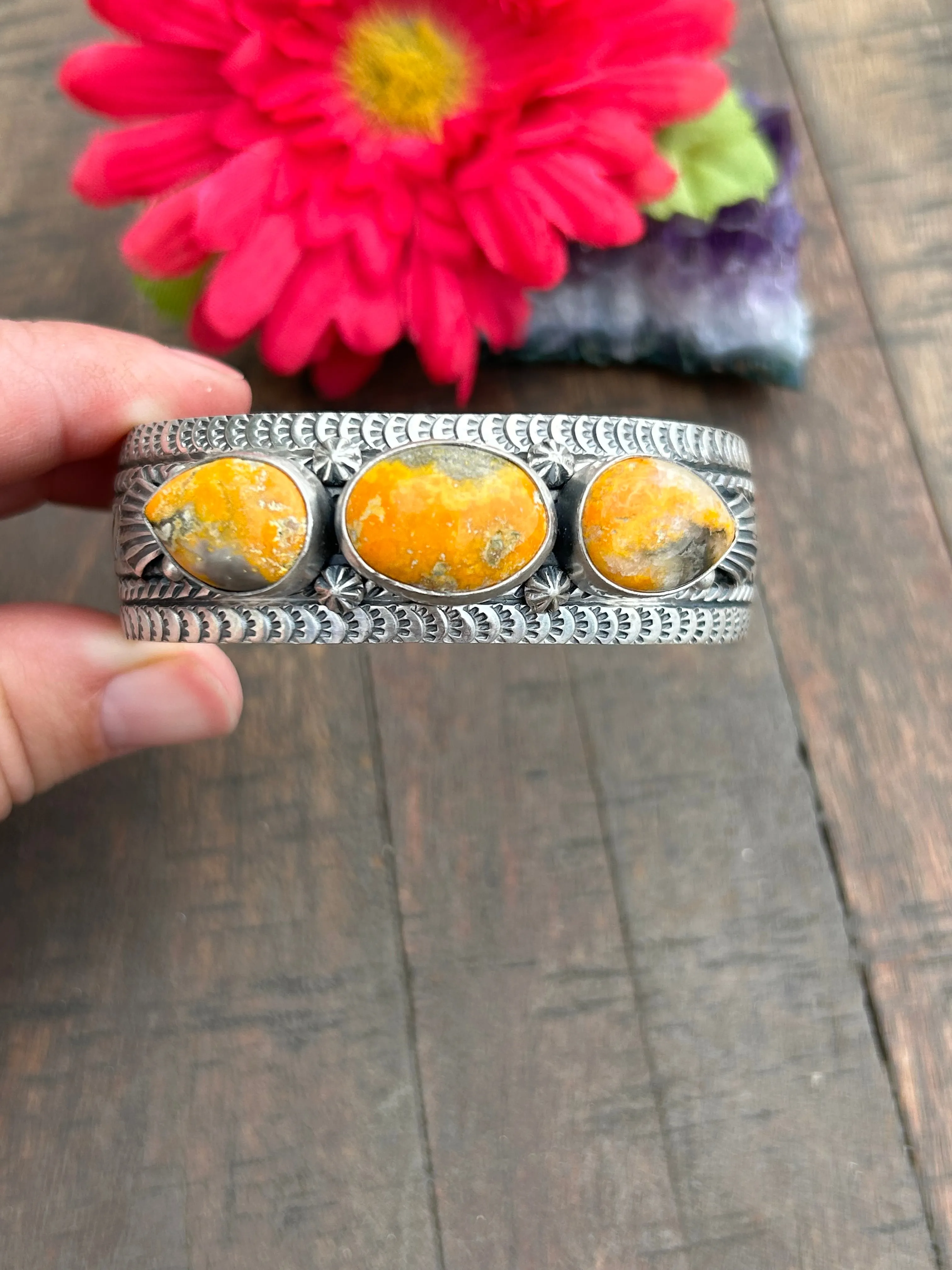3 Stone Bumblebee Cuff- A