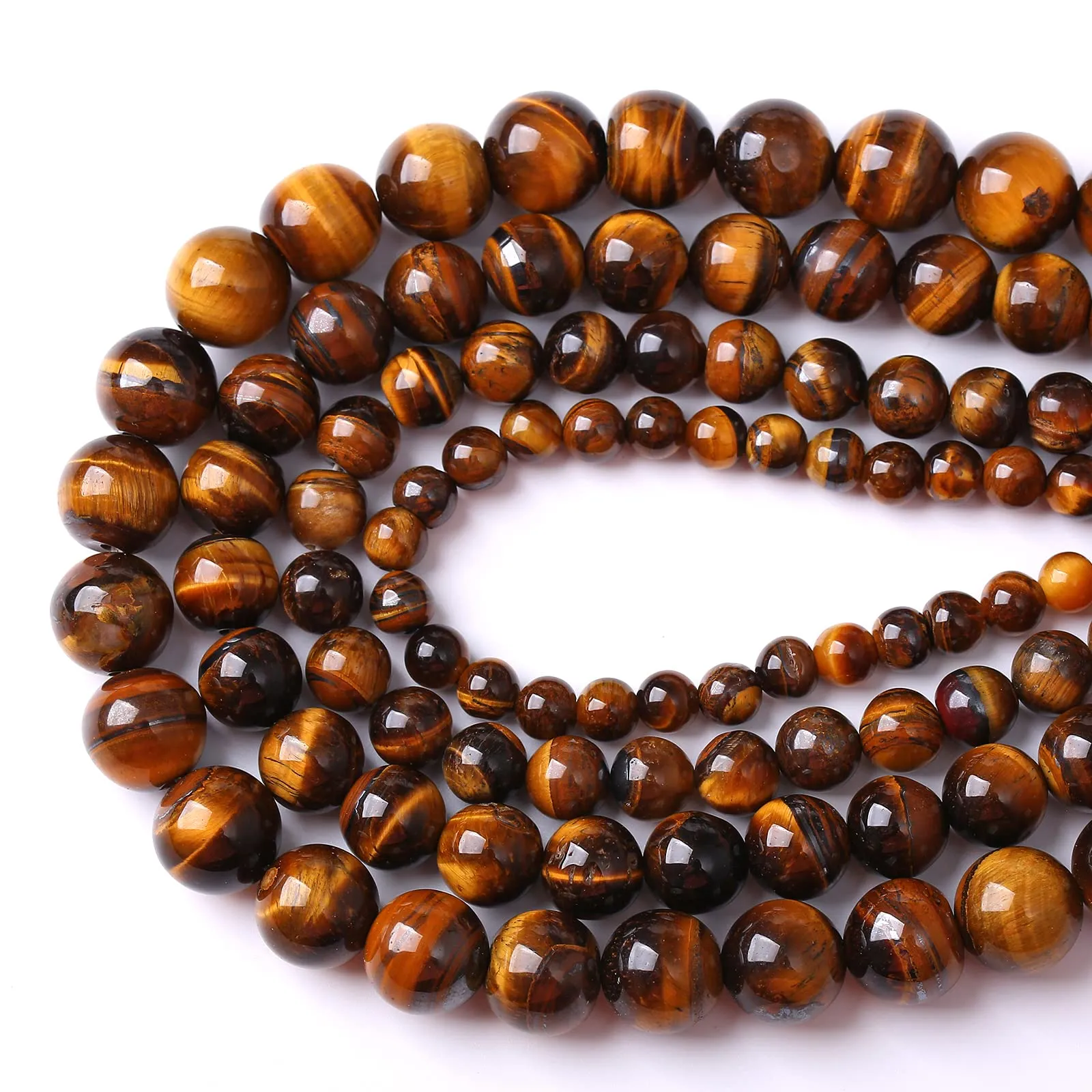 8MM 45PCS Natural Stone Yellow Tiger Eye Stone with Iron Mine Beads for Jewelry Making DIY Bracelet Energy Crystal Healing Power Iron Yellow Tiger Eye 8mm