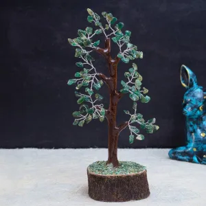 Agate Wish Tree Handcrafted Showpiece - Green