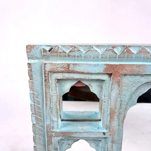 Apka Mart The Online Shop Wooden Jharokha Frame With Mirror Wall Hanging | Antique Finished Handcrafted Rustic Mirror Jharokha - Home, Wall Decor, Living room, Entrance Decoration & Gifts - 9 Inch