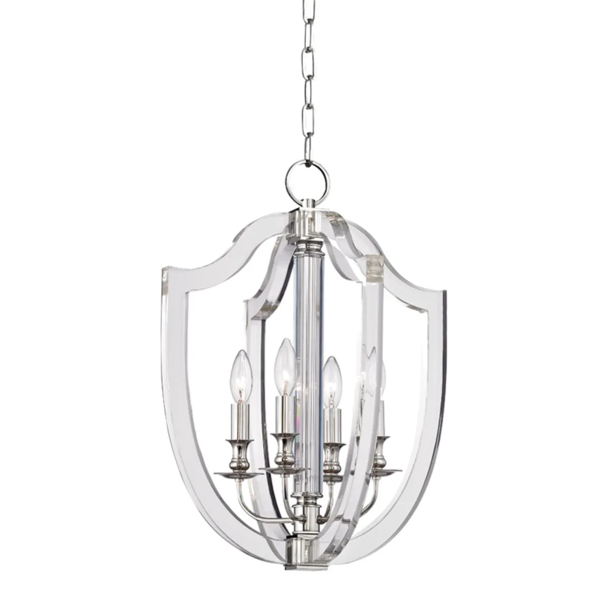 Arietta 16 In. 4 Lights Pendant Light Polished Nickel Finish