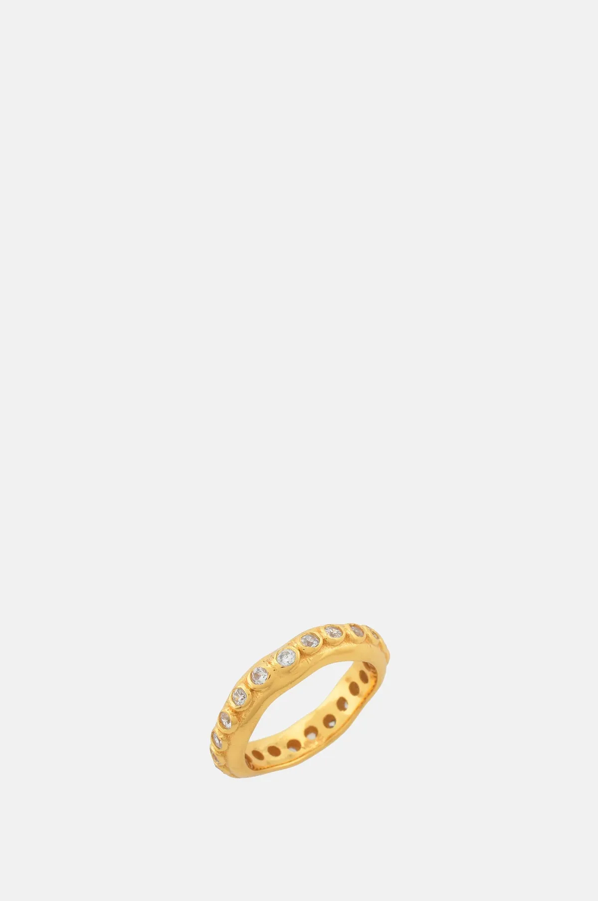 Astri Gold Stacking Ring Clear