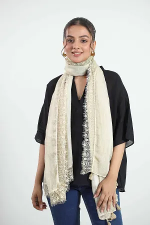 Beige Women Shawl - 439472118