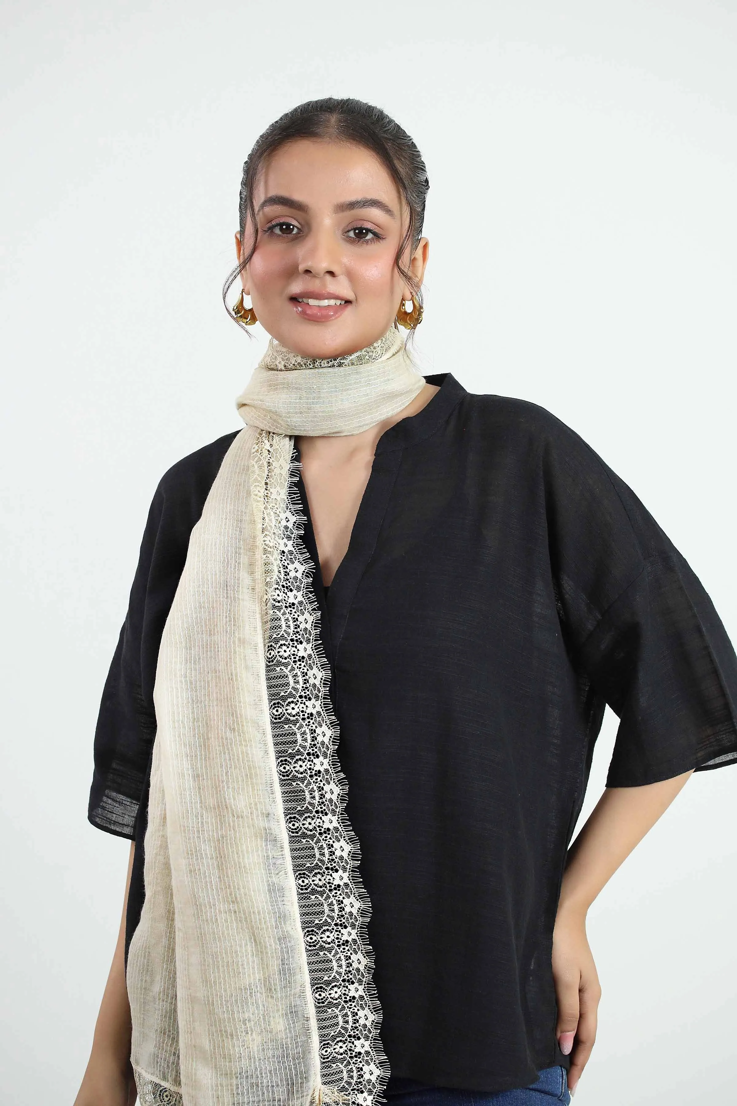 Beige Women Shawl - 439472118