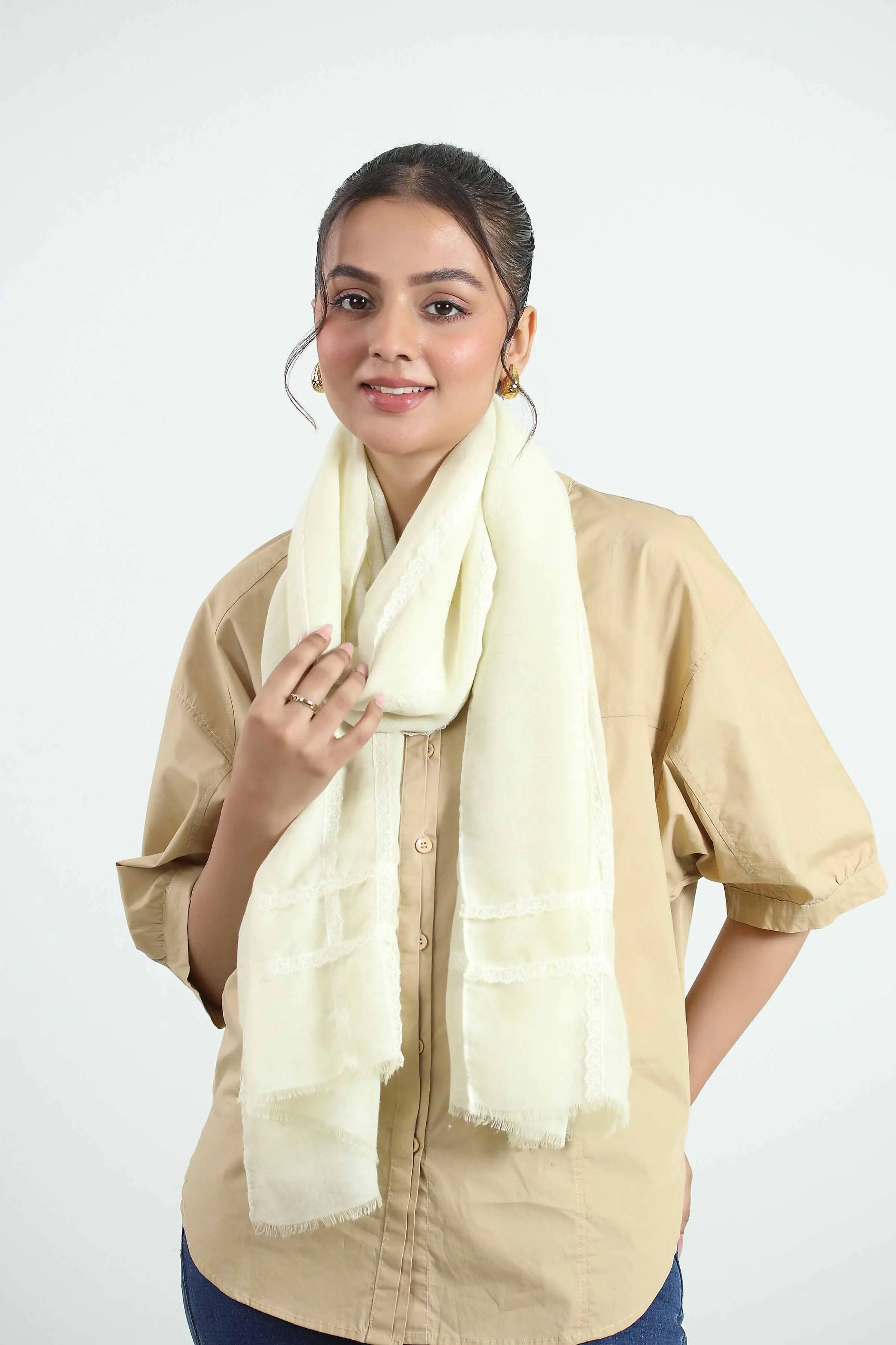 Beige Women Shawl - 439482118