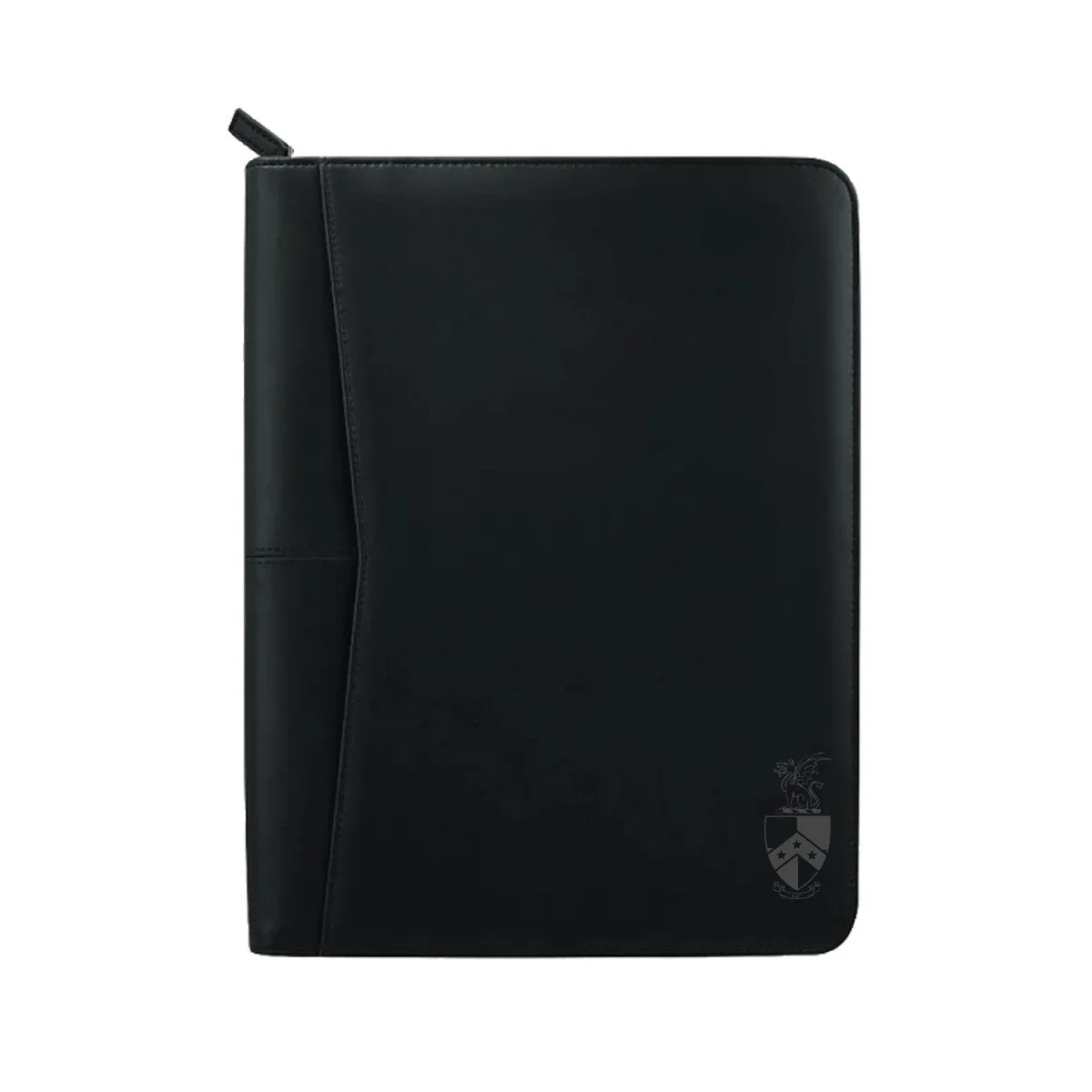 Beta Zippered Crest Padfolio