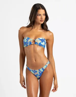 Blue Jungle Floral Bethany Bandeau Top