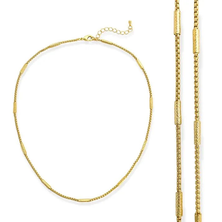 Brass YGP 18Round Box Chain with Bar Stations