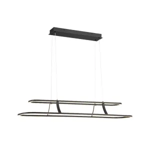 Cadoux 44 in. LED Chandelier Matte Black Finish