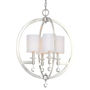 Chadbourne 23 in. 4 lights Pendant Light Polished Nickel Finish