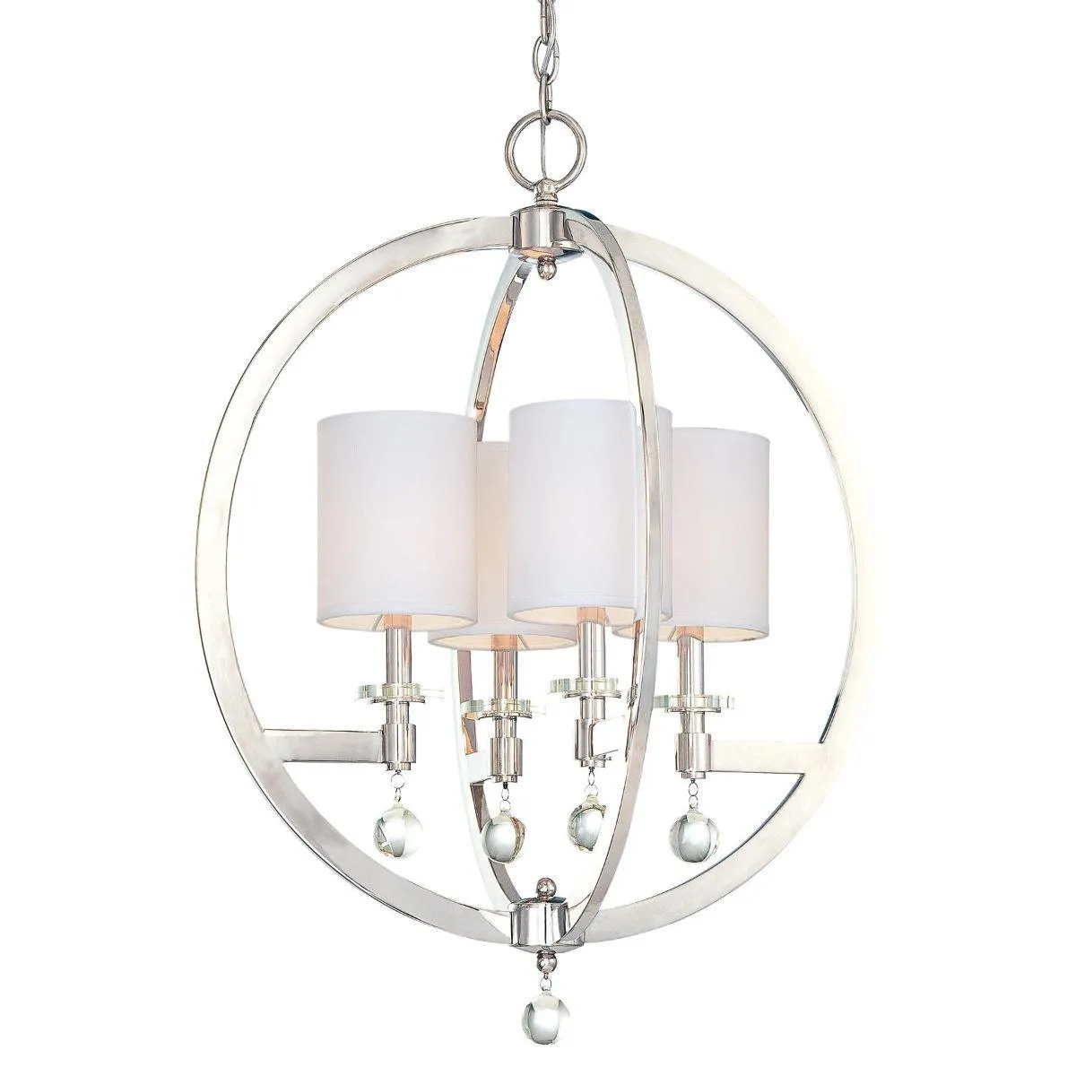 Chadbourne 23 in. 4 lights Pendant Light Polished Nickel Finish
