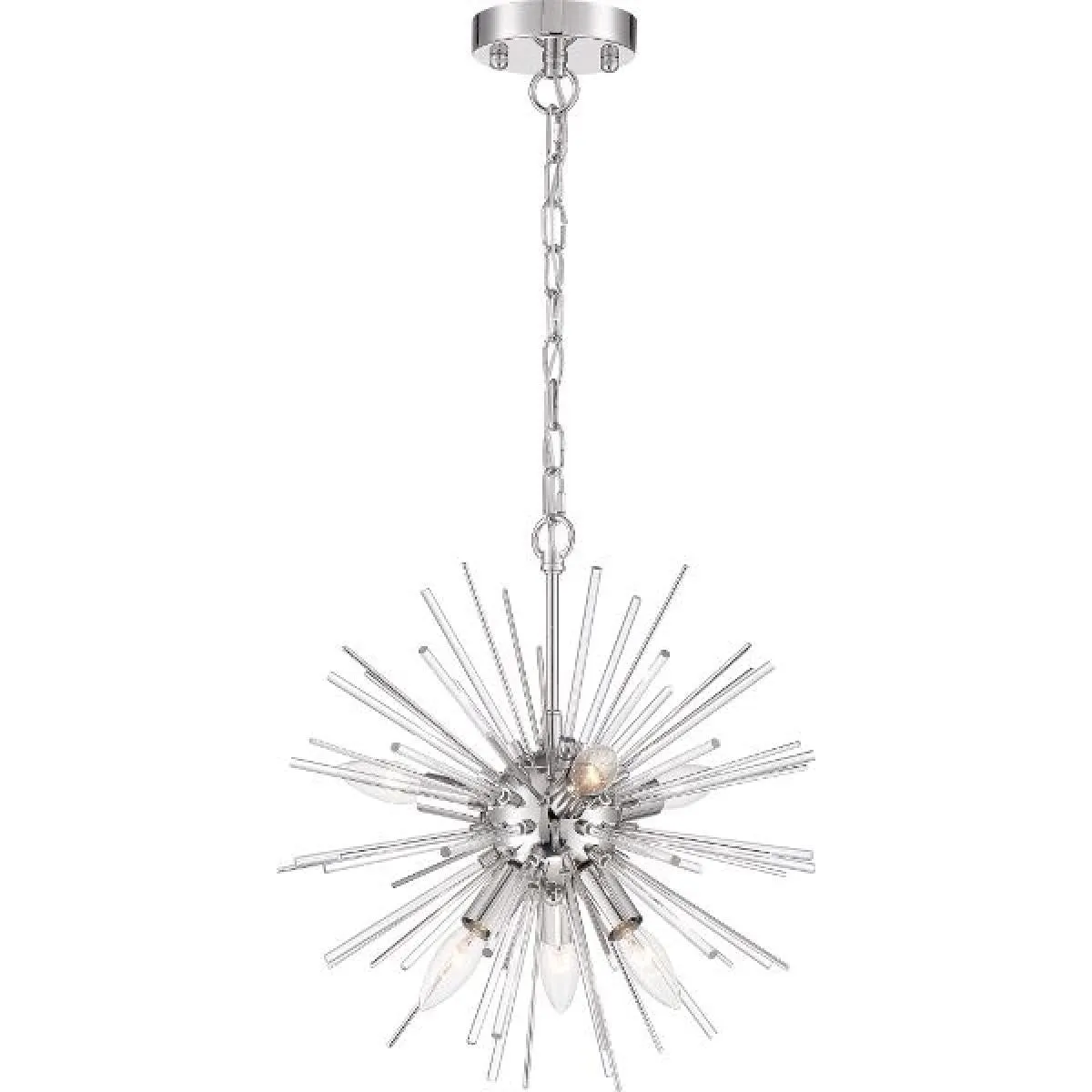 Cirrus 16 in. 6 Lights Pendant Light Nickel Finish