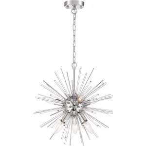 Cirrus 20 in. 8 Lights Pendant Light Nickel Finish