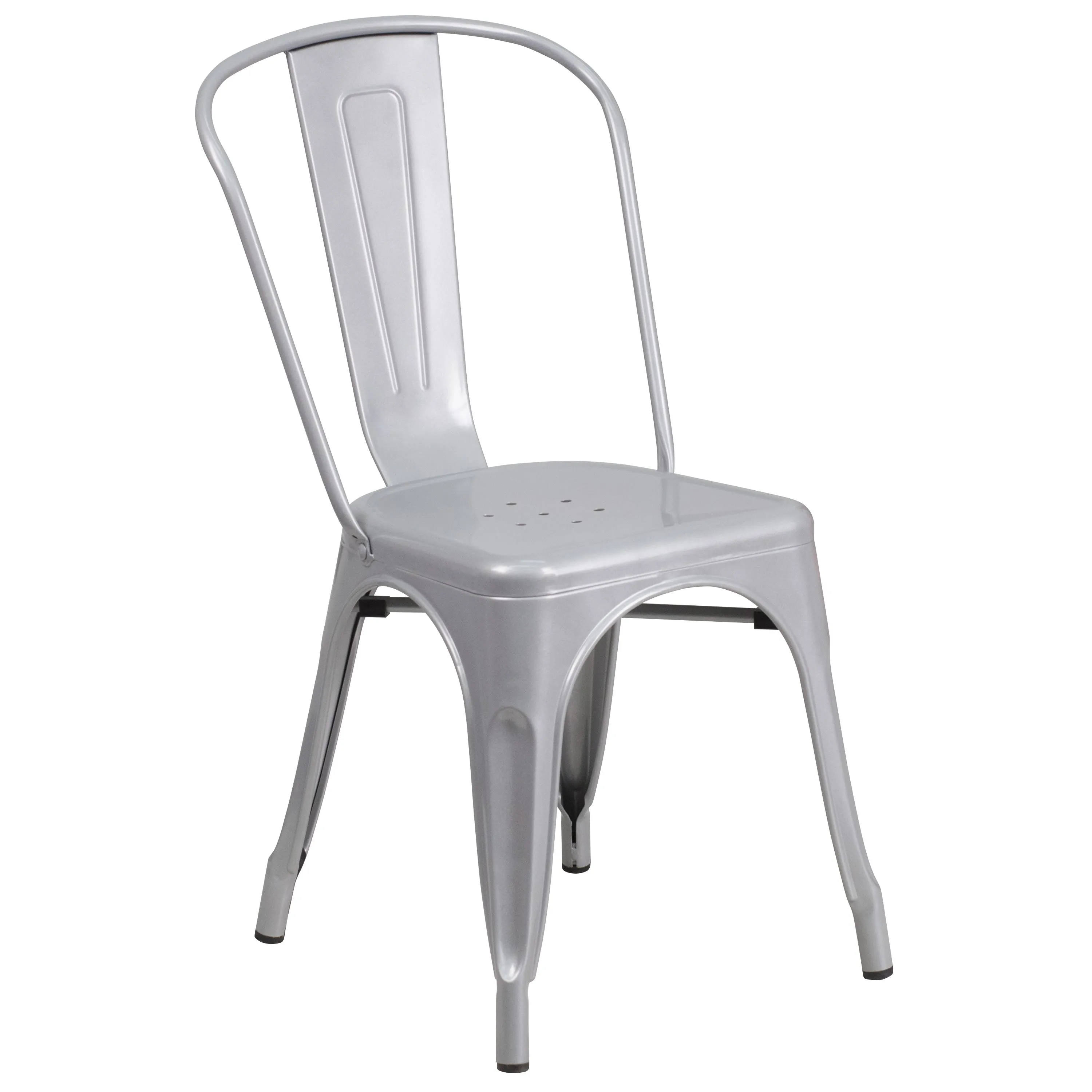 Commercial Grade 24" Round Metal Indoor-Outdoor Table Set with 4 Cafe Chairs