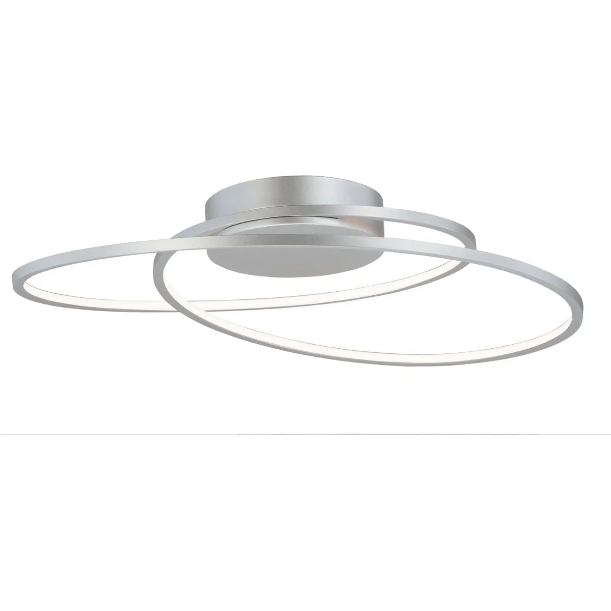 Cycle 25 in. LED Flush Mount Light Silver Finish