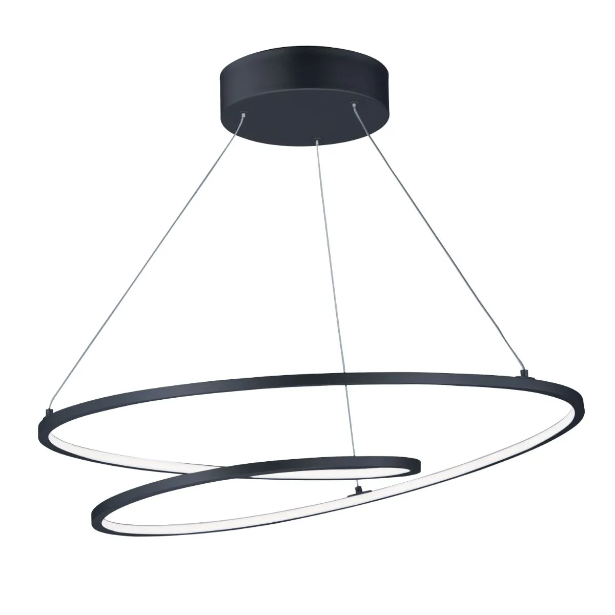 Cycle 25 in. LED Pendant Light Black finish