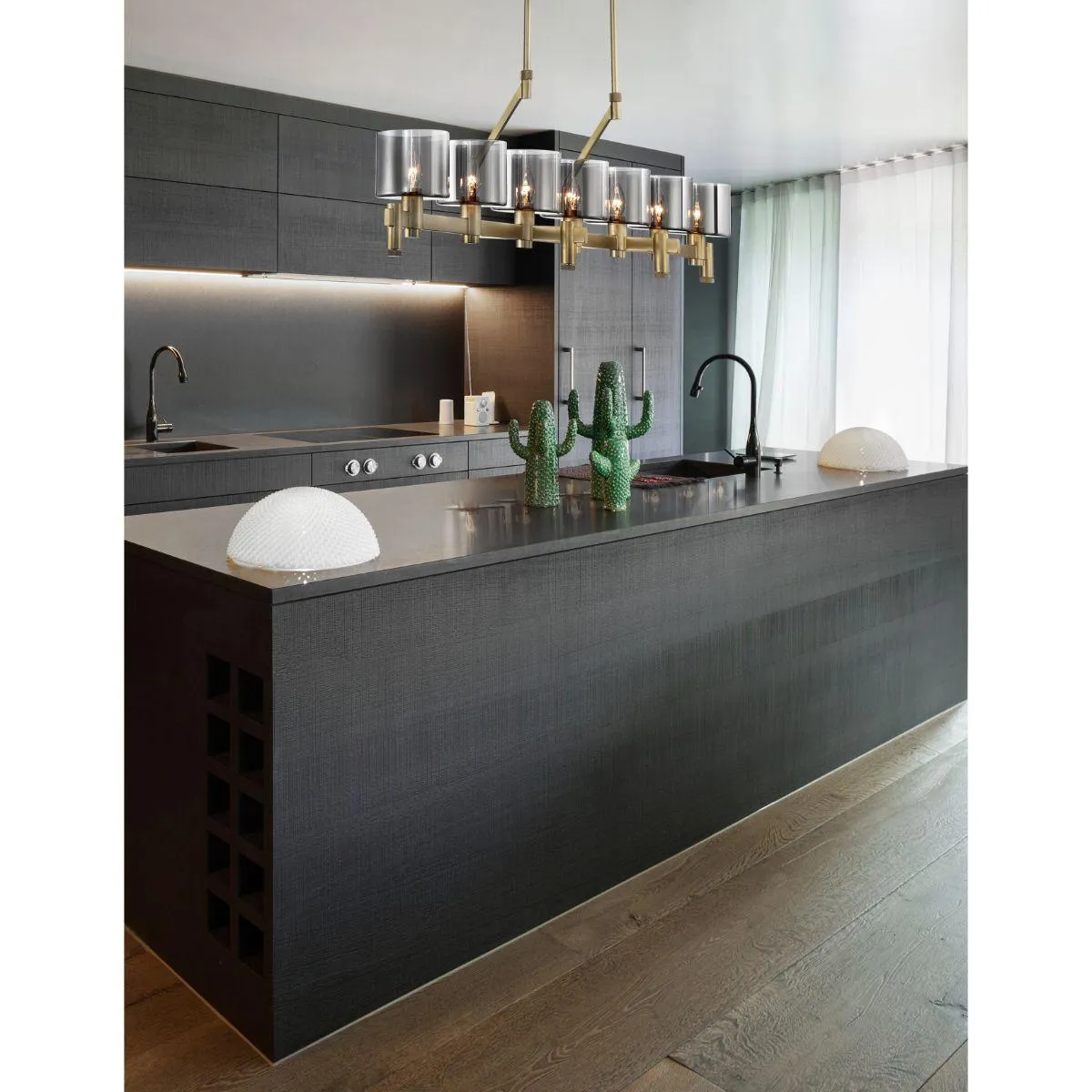 Decato 5 Lights 42 in. Chandelier Gold Finish