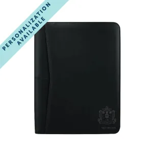 Delta Sig Zippered Crest Padfolio