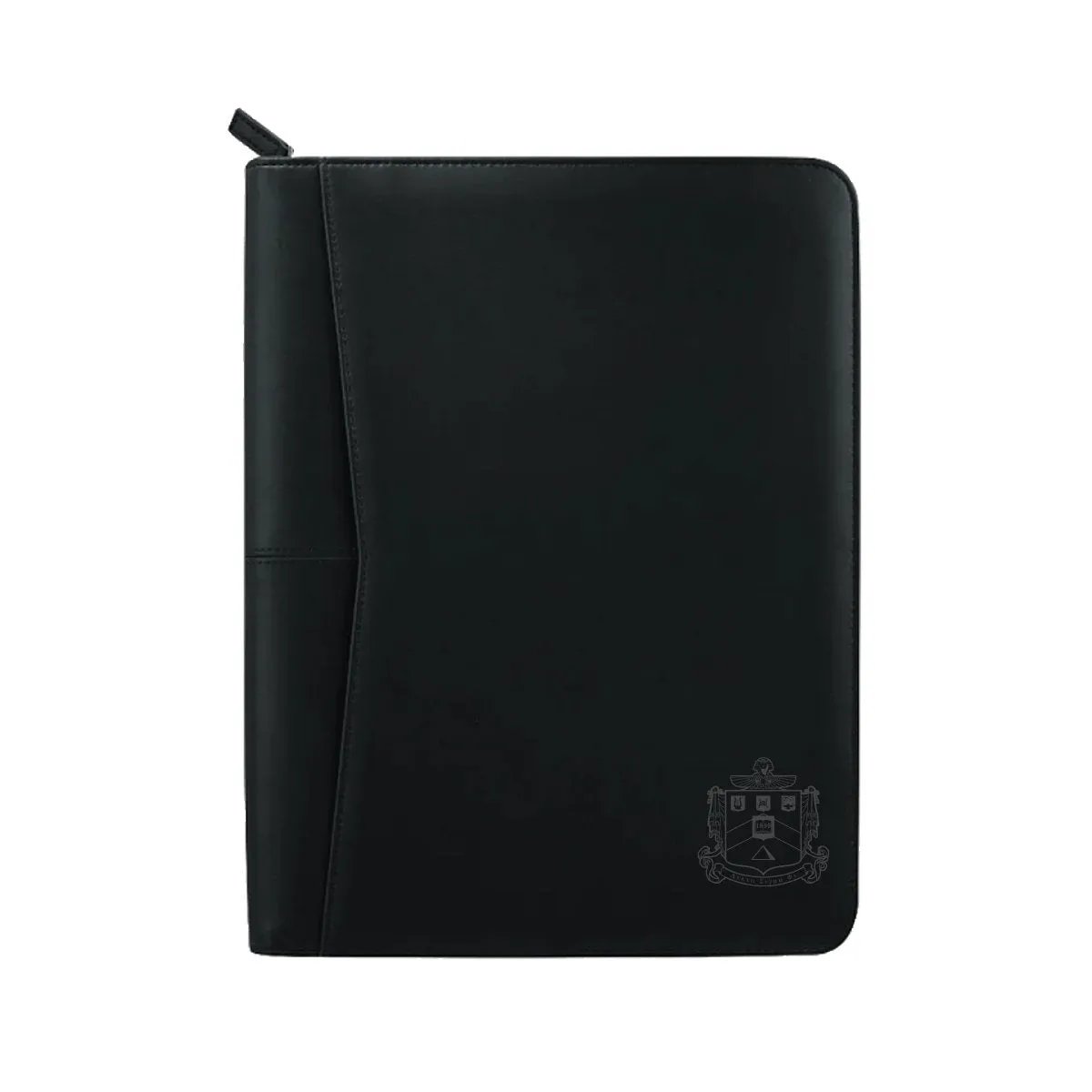 Delta Sig Zippered Crest Padfolio