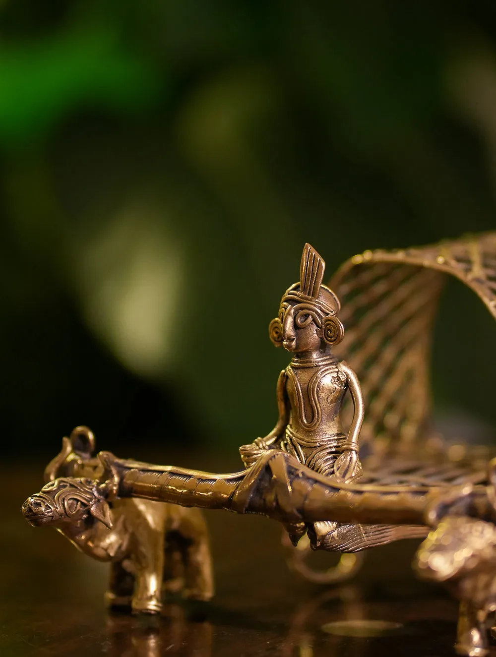 Dhokra Craft Curio - Bullock Cart