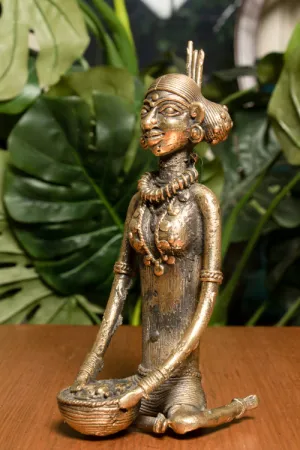 Dhokra Craft Curio (Medium) - Lady
