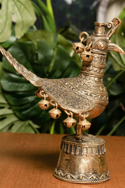 Dhokra Craft Curio - Peacock