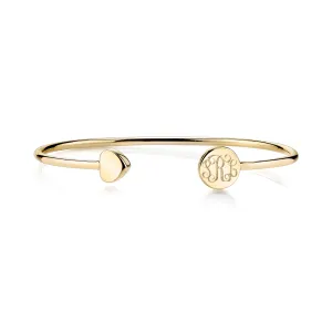 ELLE HEART-ROUND BANGLE