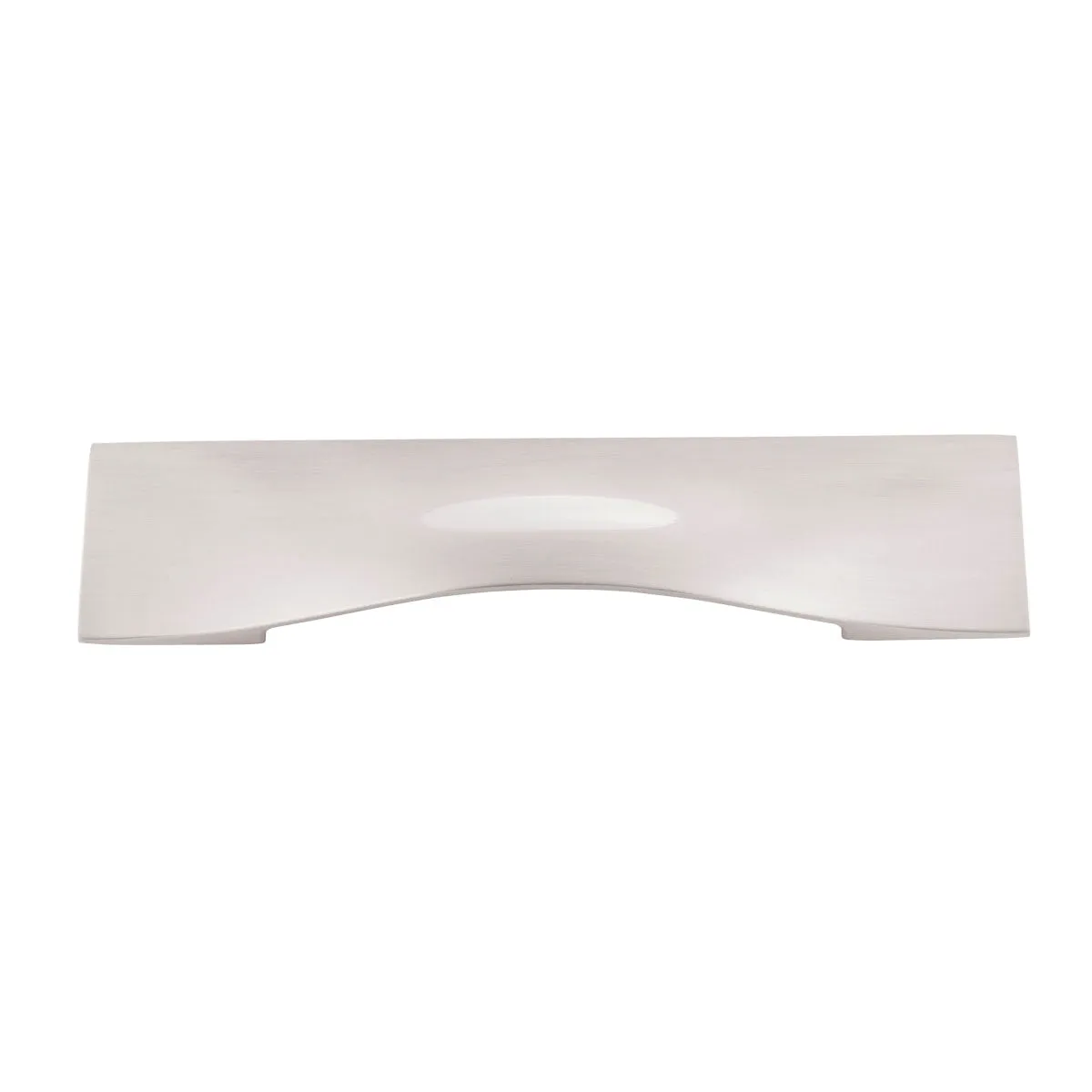 Emerge Collection Cup Pull 5-1/16 Inch (128mm) Center to Center Satin Nickel Finish