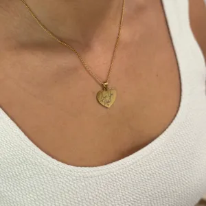 Engraved heart necklace