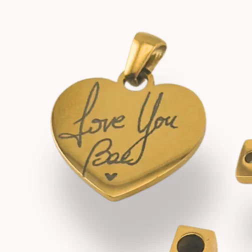 Engraved heart necklace