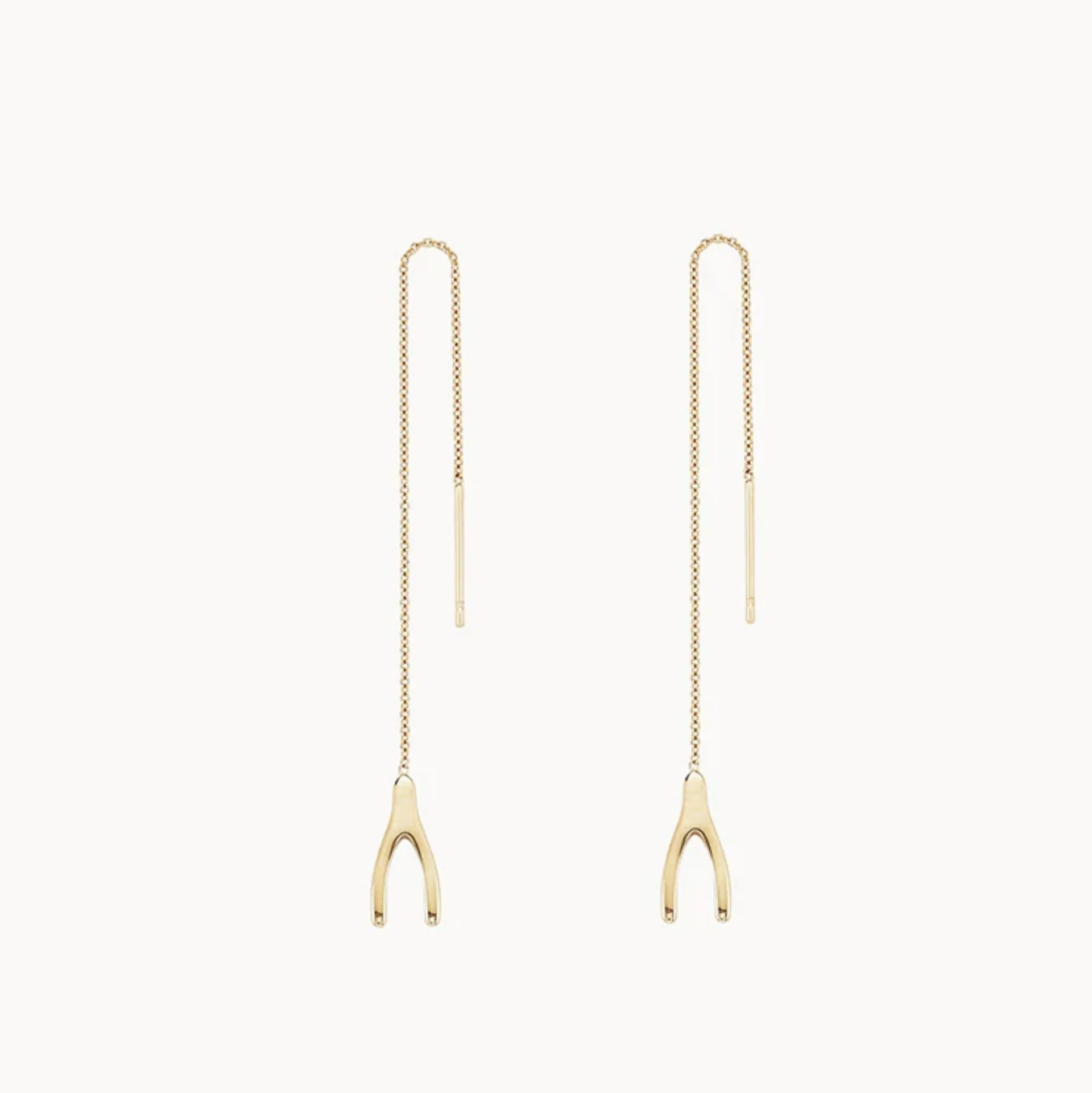 Everyday Wishbone Threader (14K Gold)