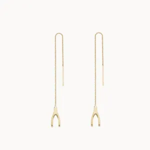 Everyday Wishbone Threader (14K Gold)