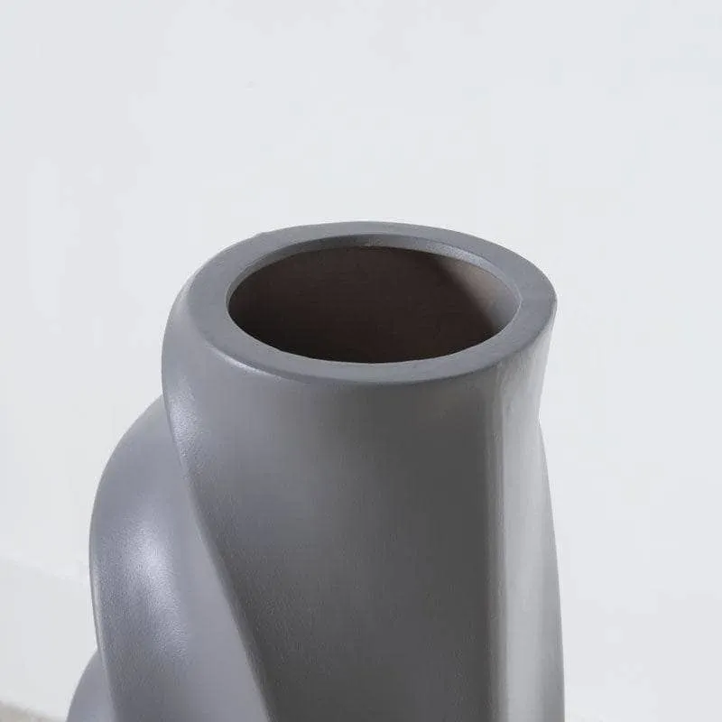Fin Vase Matte Grey - 100cm