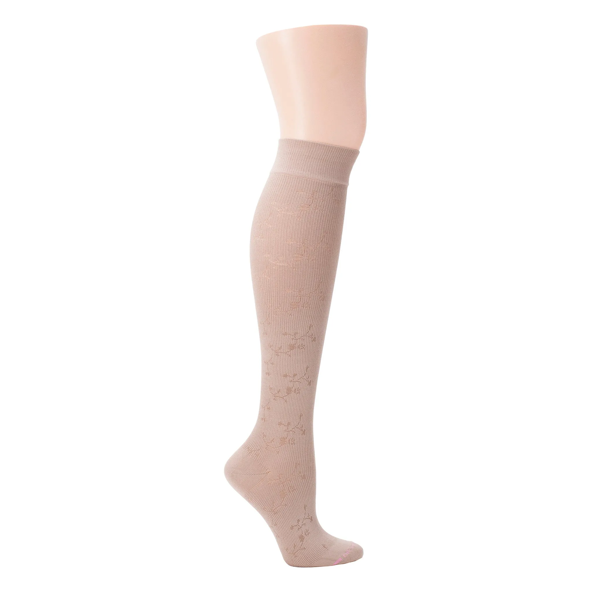 Floral Texture | Knee-High Compression Socks For Women