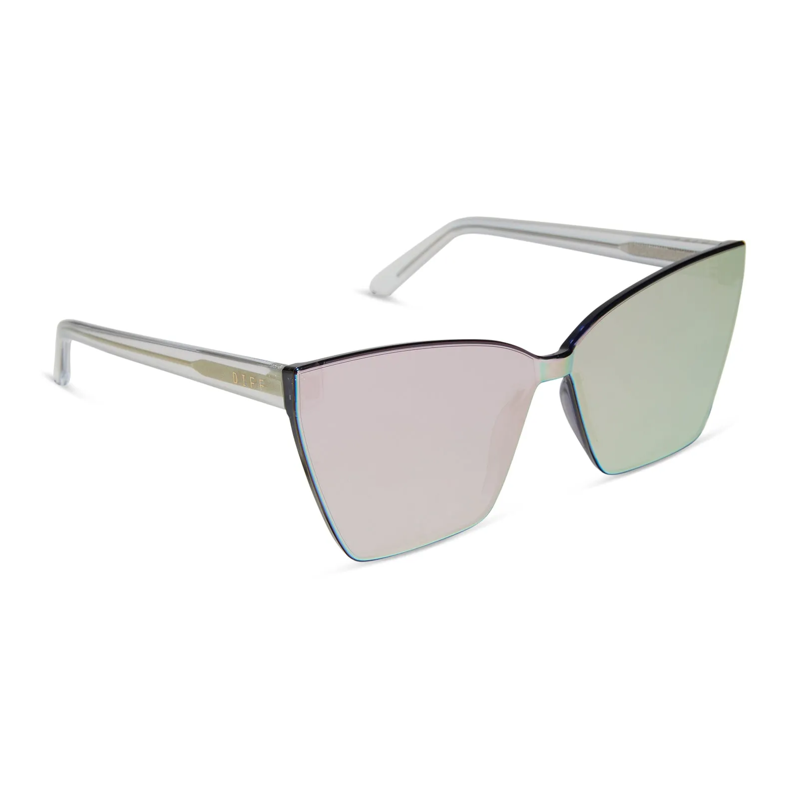 GOLDIE XS - OPALESCENT PINK   CHERRY BLOSSOM MIRROR SUNGLASSES