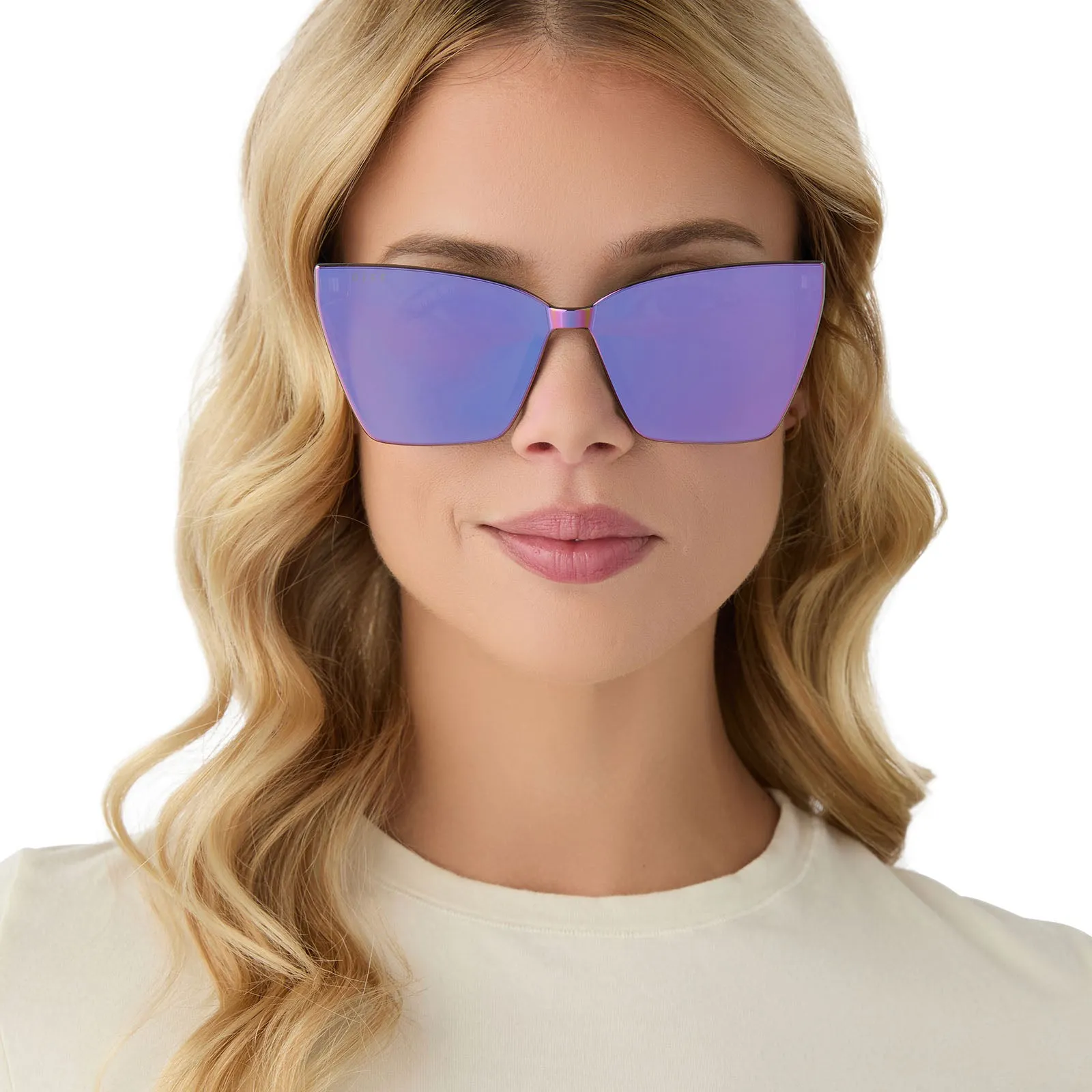 GOLDIE XS - OPALESCENT PINK   CHERRY BLOSSOM MIRROR SUNGLASSES