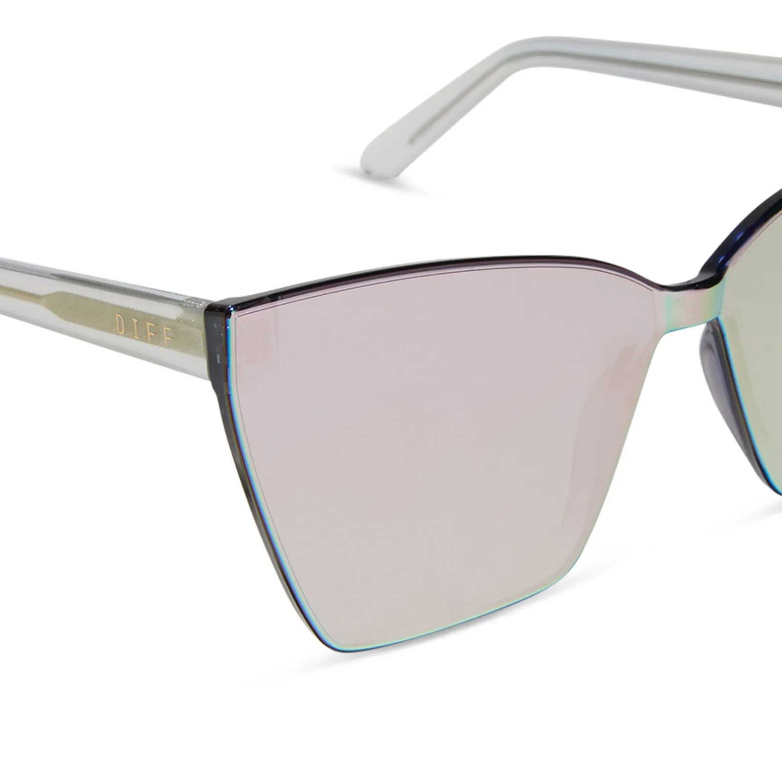 GOLDIE XS - OPALESCENT PINK   CHERRY BLOSSOM MIRROR SUNGLASSES
