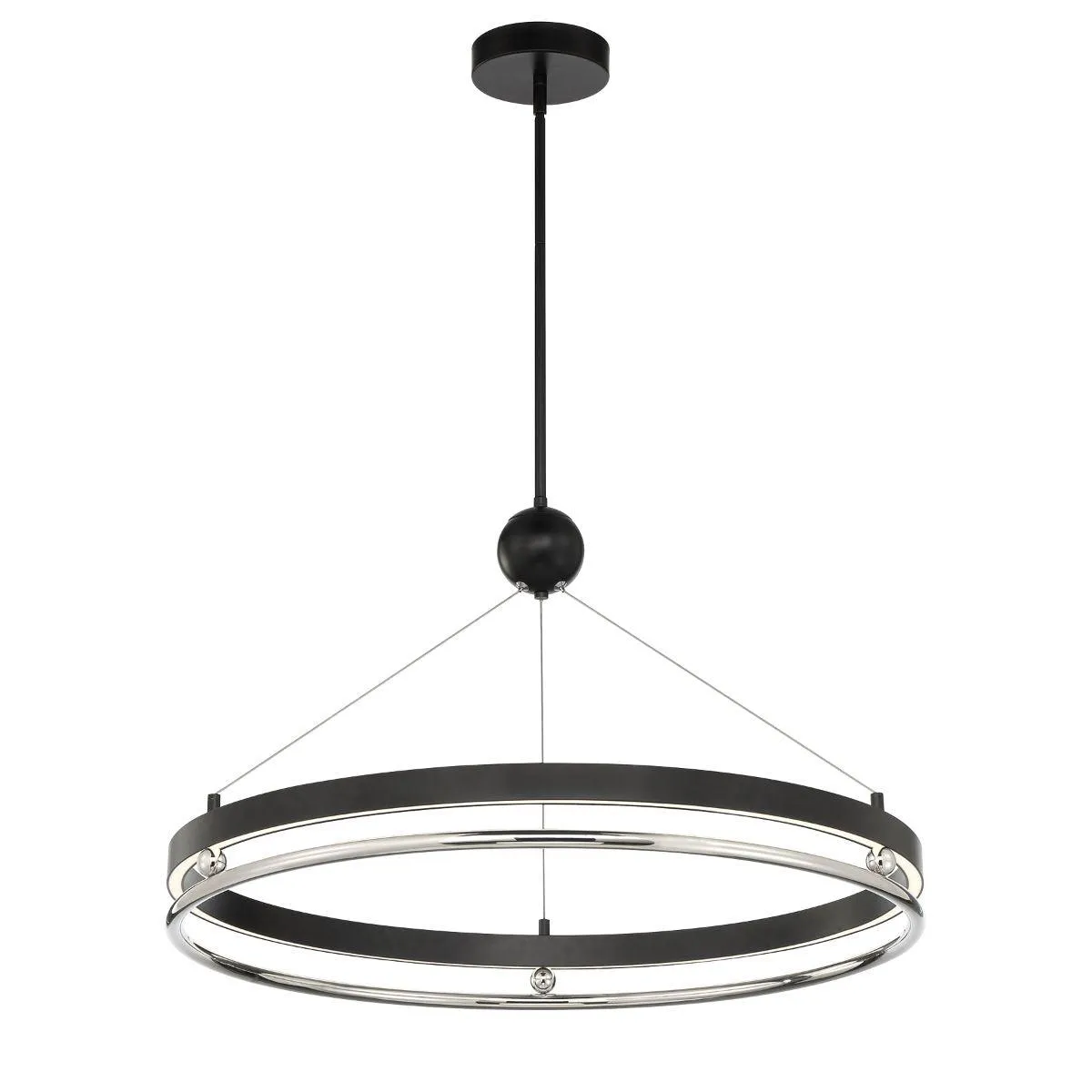 Grande Illusion 33 in. LED Pendant Light Polished Nickel Finish