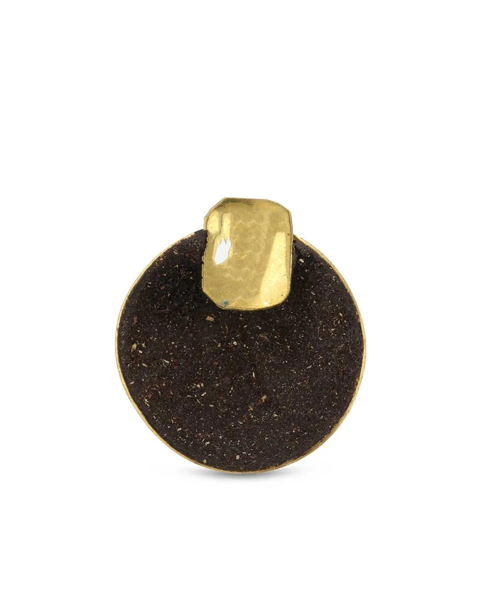 Handcrafted Brass Adjustable Ring with Organic Texture