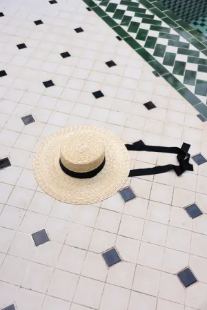 Jamela Straw Boater Hat