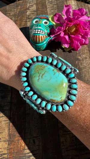 Kingman Turquoise Cluster Cuff