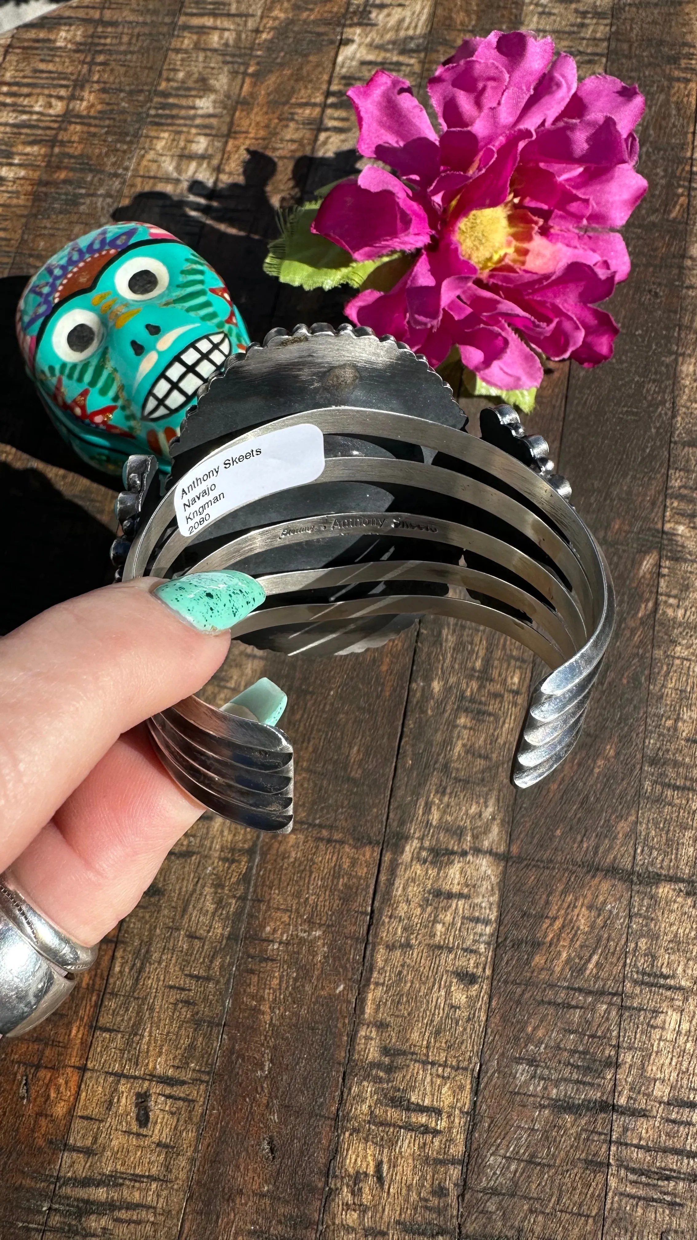 Kingman Turquoise Cluster Cuff