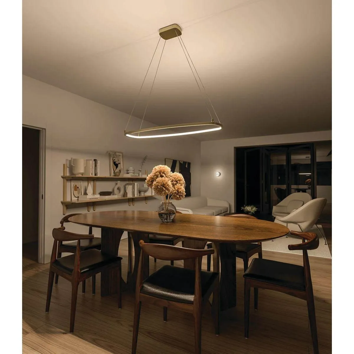 Koloa 41 in. LED Chandelier Gold finish