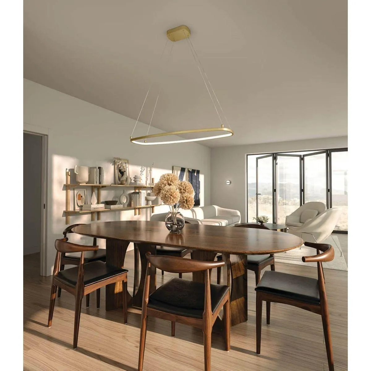 Koloa 41 in. LED Chandelier Gold finish