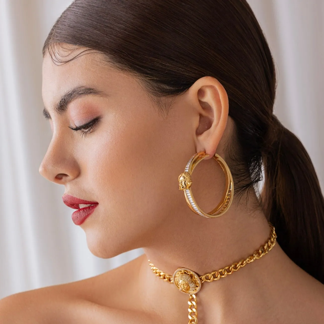 Luminous Shadow Earrings - Gold Plated