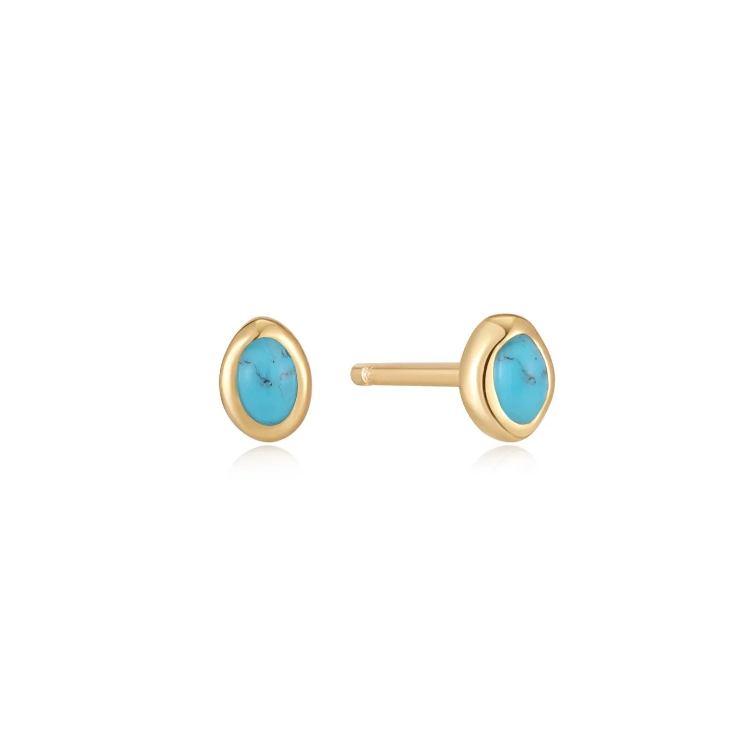 Making Waves - Turquoise Wave Stud Earrings