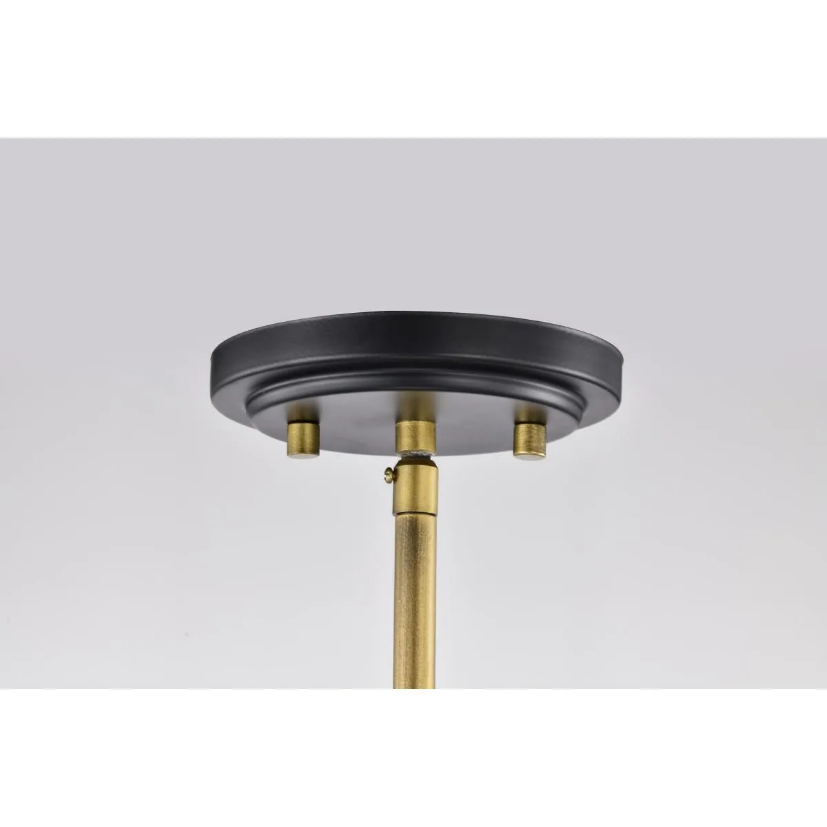 Marsden 23 in. 8 lights Chandelier Matte Black and Natural Brass Finish